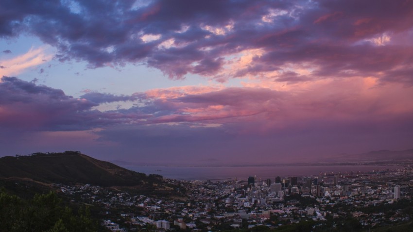 a view of a city from a hill