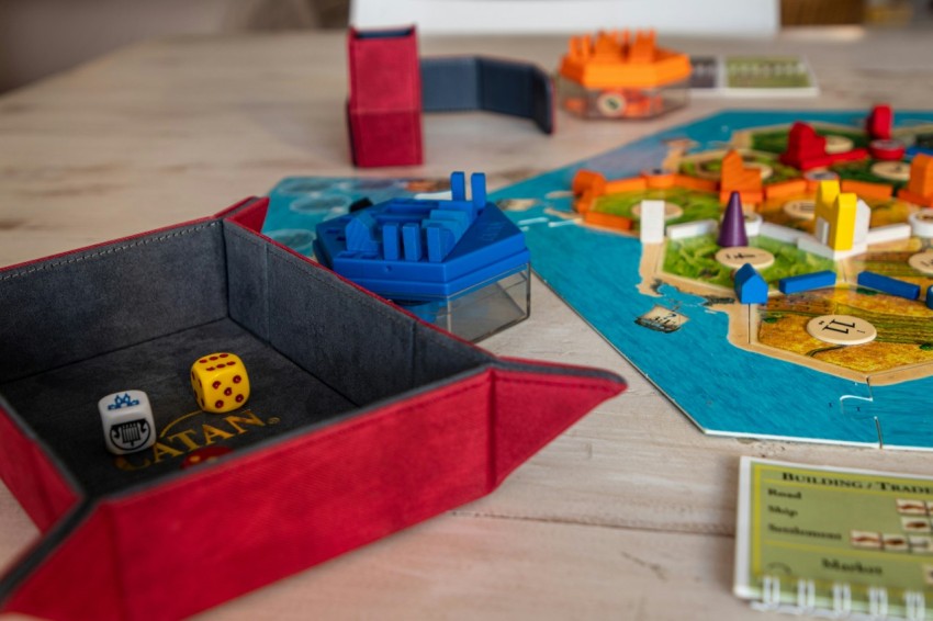 a close up of a board game on a table