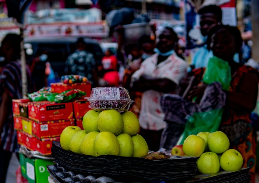 green apples on black plastic basket 34bLQH