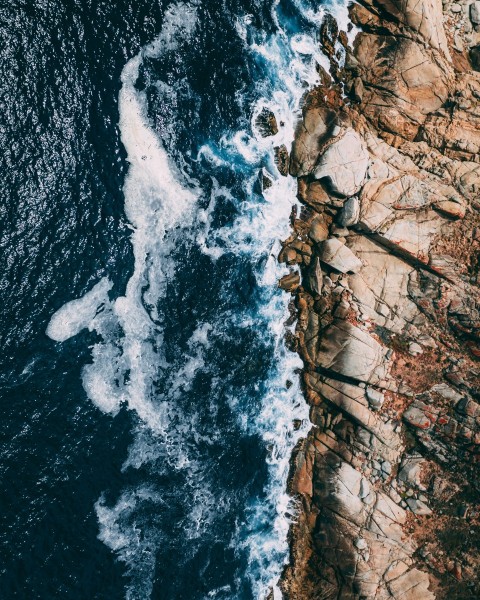 rock formations near shore