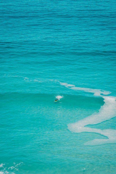 aerial view of sea waves